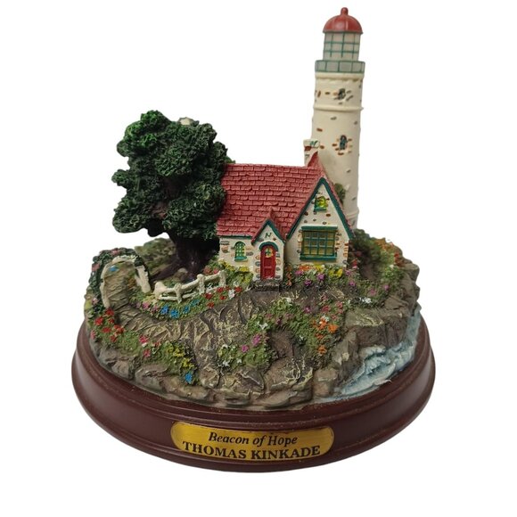Thomas Kinkade Beacon Of Hope Lighthouse Figurine - Picture 7 of 7